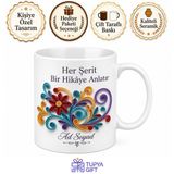 Tupya Gift Quilling Kağıt Kıvırma Sanatı Renkli Şeritler Kağıt Telkari Zarafet Hediye Kupa Bardak