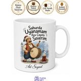 Tupya Gift Ramazan Sahur Davulcu Esprili Kupa Bardak Komik Çay Hediye - Adet - Beyaz