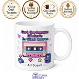 Tupya Gift Retro 80LER 90LAR Kaset Teyp Atari Nostalji Kupa Bardak Hediye - Adet - Beyaz