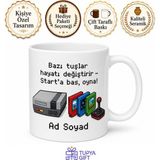 Tupya Gift Retro Atari Oyunları Kasetçalar Nostalji Köşesi Kupa Bardak Hediye - Adet - Beyaz