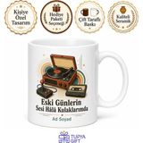 Tupya Gift Retro Nostalji Pikap Atari Kaset Eski Şarkılar Temalı Baskılı Porselen Kupa Bardak Hediye - Adet - Beyaz