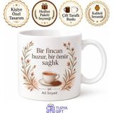 Tupya Gift Rooibos Çayı Içenlere Kafeinsiz Çay Kupa Bardak Özel Tasarım Hediye - Adet - Beyaz