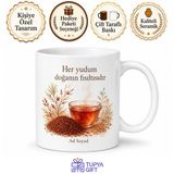 Tupya Gift Rooibos Çayı Temalı Baskılı Kupa Bardak Çay Severlere Özel Hediye
