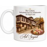 Tupya Gift Safranbolu Evleri Lokum Tadanlara Ahşap Konaklar Karabük Kupa Bardak Hediye - Adet - Beyaz