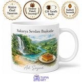 Tupya Gift Sakarya Karasu Plajı Poyrazlar Şelalesi Kabak Tatlısı Nehir Temalı Kupa Bardak Hediye
