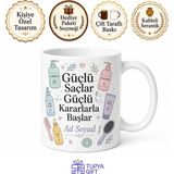 Tupya Gift Şampuan Kullananlara Kepeğe Karşı Dökülme Karşıtı Saç Bakımı Hediye Kupa Bardak - Adet - Beyaz