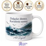 Tupya Gift Samsun Karadeniz Dalgası Temalı Kupa Bardak - Özel Tasarım Hediye