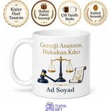 Tupya Gift Savcı Temalı Iddianame Adalet Kupası Hukukun Kılıcı Iddia Makamı Hediye Bardak - Adet - Beyaz