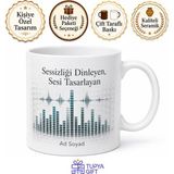 Tupya Gift Ses Tasarımcısı Foley Efekti Ekolayzer Ayarı Ses Yalıtımlı Oda Kupa Bardak Hediye - Adet - Beyaz