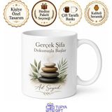 Tupya Gift Sıcak Taş Masajı Uzmanı Rahatlama Terapisti Çay Kupası Hediye Bardak - Adet - Beyaz