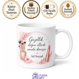 Tupya Gift Sihirli Dokunuşların Sahibi Makyaj Uzmanı Kahve Kupası Hediye Bardak - Adet - Beyaz