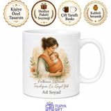 Tupya Gift Sling Takanlara Bebek Giyen Anne Ten Tene Temas Doğal Ebeveynlik Kupa Hediye - Adet - Beyaz