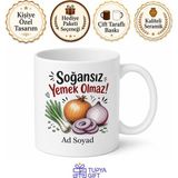 Tupya Gift Soğan Kullananlara Özel Tasarım Kupa Bardak Soğan Temalı Komik Hediye Mug - Adet - Beyaz
