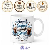 Tupya Gift Soğuk Kahve Severlere Özel Buzlu Kahve Temalı Baskılı Kupa Bardak Hediye