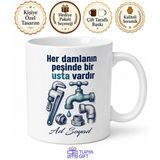 Tupya Gift Su Tesisatçısı Sızıntı Tamiri Conta Değişimi Boru Anahtarı Kupa Bardak Hediye