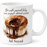 Tupya Gift Sufle Yapan Annelere Çikolata Şelalesi Akışkan Sufle Kupa Bardak Hediye - Adet - Beyaz