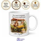 Tupya Gift Süt Mısır Arabası Satıcısına Haşlanmış Mısır Tuzlu Bardakta Mısır Kupa Hediye - Adet - Beyaz