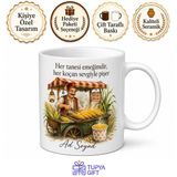 Tupya Gift Süt Mısır Arabası Satıcısına Haşlanmış Mısır Tuzlu Bardakta Mısır Kupa Hediye