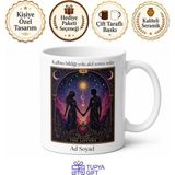 Tupya Gift Tarot Kartları Aşıklar Serisi Mistik Tasarım Kupa Bardak Hediye - Adet - Beyaz