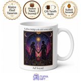 Tupya Gift Tarot Kartları Aşıklar Serisi Mistik Tasarım Kupa Bardak Hediye