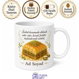 Tupya Gift Tatlıcıya Hediye Baklava Şerbet Fıstıklı Lezzet Kupa Bardak Özel Tasarım - Adet - Beyaz