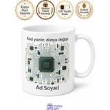 Tupya Gift Teknoloji Delisi Gadget Koleksiyoncusuna Mikroçip Devre Kartı Hediye Kupa Bardak - Adet - Beyaz