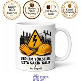 Tupya Gift Trafo Bakım Ustasına Yüksek Gerilim Izolasyon Güvenlik Ekipmanı Kupa Bardak Hediye - Adet - Beyaz