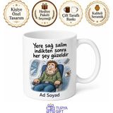 Tupya Gift Uçuş Korkusu Aviofobi Türbülansta Koltuğu Sıkan Yolcu Kupa Bardak Hediye - Adet - Beyaz