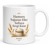 Tupya Gift Un Kullananlara Hediye Buğday Unu Baklavalık Böreklik Hamur Işi Baskılı Kupa Bardak - Adet - Beyaz