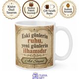 Tupya Gift Vintage Tarz Seven Için Kişiye Özel Retro Baskılı Kupa Bardak Hediye - Adet - Beyaz