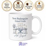 Tupya Gift Yeni Ofis Hediyesi Kişiye Özel Masa Üstü Baskılı Kupa Bardak