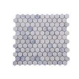 TUQCO Natural Stone Doğaltaş Fileli 1" Hexagon Carrara Eskitme Mermer Mozaik