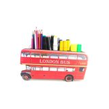 TuraLazerKesim Ahşap London Bus Masaüstü Kalemlik Kalem Kutusu Ve Organizer