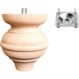Turan Ahşap Ahşap Koltuk Ayağı - Baza Ayağı-Çap (Kalınlık): 9.2 cm - 12 cm