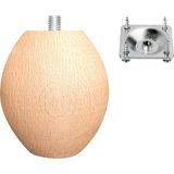 Turan Ahşap Ahşap Koltuk Ayağı - Baza Ayağı- Mobilya Ayağı-Çap (Kalınlık): 9.2 cm - 12 cm