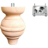 Turan Ahşap Ahşap Koltuk Ayağı - Sehpa Ayağı - Baza Ayağı- Mobilya Ayağı-Çap(Kalınlık): 7.5 cm - 12 cm