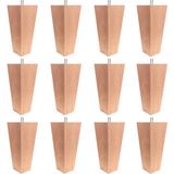 Turan Ahşap Ahşap Piramit Ayak - Baza Ayağı-Koltuk Ayağı - 12 Adet - 10 cm