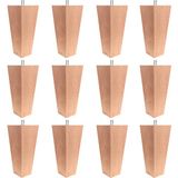 Turan Ahşap Ahşap Piramit Ayak - Baza Ayağı-Koltuk Ayağı - 12 Adet - 12 cm
