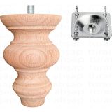 Turan Ahşap Baza Ayağı -Ünite Ayağı-Ahşap Ayak - 12 cm