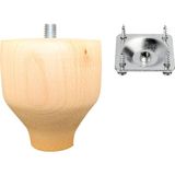 Turan Ahşap - Koltuk Ayağı - Sehpa Ayağı - Baza Ayağı- Mobilya Ayağı -Ahşap Ayak/ Uzunluk: 10 cm / Çap: 9 cm