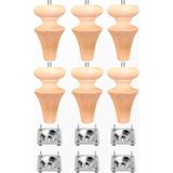 Turan Ahşap - Koltuk Ayağı - Sehpa Ayağı - Baza Ayağı- Mobilya Ayağı -Ahşap Ayak/ Uzunluk: 15 cm / Çap: 9 cm