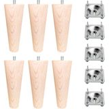 Turan Ahşap - Koltuk Sehpa Baza Kütük Sehpa Mobilya Ayağı 6'lı Set - 16 cm