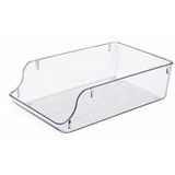 Turan Home Şeffaf İçecek Buzdolabı ve Raf Düzenleyici Kutusu, Büyük 36x23,5x10 cm