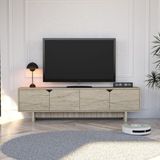 Turan Traverten Tv Ünitesi - 180 cm Modern Tasarım, Ekonomik Tv Ünitesi, Kulpsuz