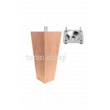 turanahşap Ahşap Koltuk Ayağı - Baza Ayağı - Ünite Ayağı- Uzunluk: 12 cm Çap: 5.5 cm
