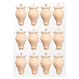 turanahşap Koltuk Ayağı - Baza Ayağı- Mobilya Ayağı -ahşap Ayak- Uzunluk: 12 Cm