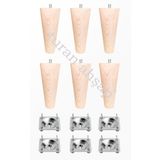 turanahşap Koltuk Ayağı-sehpa Ayağı-baza Ayağı-mobilya Ayağı-ahşap Ayak-uzunluk: 12 Cm-çap: 5.5 Cm / 6'lı Set