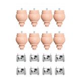 turanahşap(202) turanahşap Koltuk Ayağı - Sehpa Ayağı - Baza Ayağı- Mobilya Ayağı -ahşap Ayak/Uzunluk: 12 Cm/Çap: 7.5 Cm kahverengi