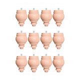 turanahşap(203) turanahşap Ahşap Ayak - Baza Ayağı - Koltuk Ayağı/Uzunluk : 12 cm/Çap: 7.5 cm bej