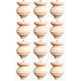 turanahşap(261) turanahşap Koltuk Ayağı - Sehpa Ayağı - Baza Ayağı- Mobilya Ayağı -ahşap Ayak/Uzunluk: 12 Cm/Çap: 9.2 Cm bej